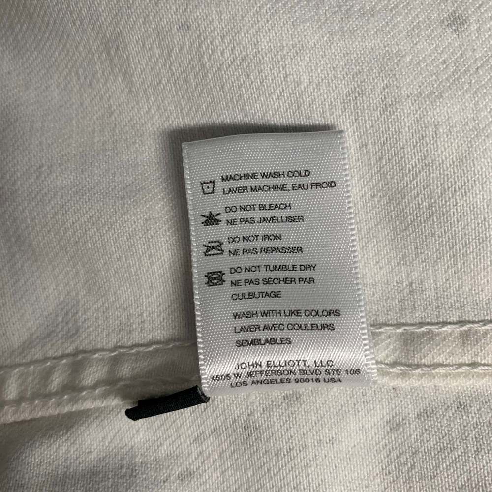 JOHN ELLIOTT Chest Grey White Painted Cotton Trucker Jacket - Picture 7 of 7